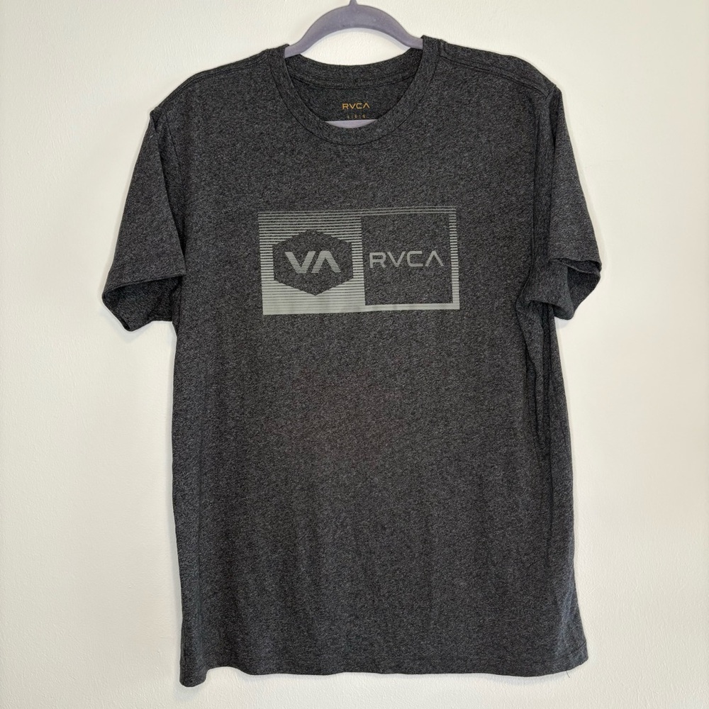 RVCA Men's Large Charcoal Graphic balance Tee